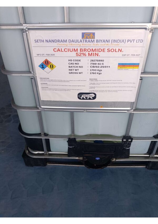 tanks filled with Calcium Bromide Solution