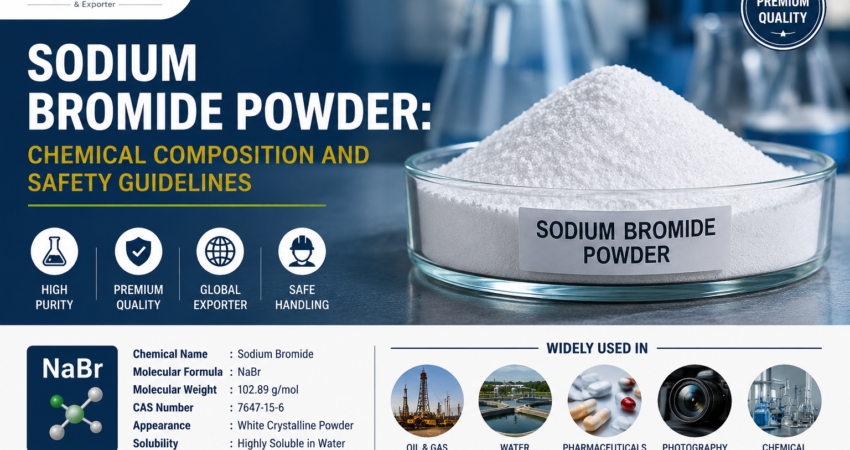 SNDB – Best Manufacturer and Exporter of Sodium Bromide Powder: Chemical Composition and Safety Guidelines