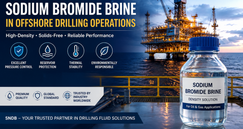 SNDB: Best Manufacturer, Supplier, and Exporter of Sodium Bromide Brine for Offshore Drilling Operations